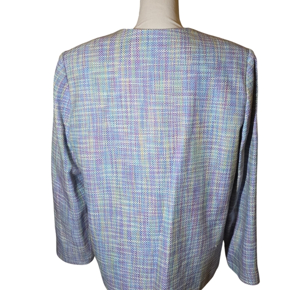 Alfred Dunner Multicolor Tweed Blazer size 14 - Picture 4 of 8